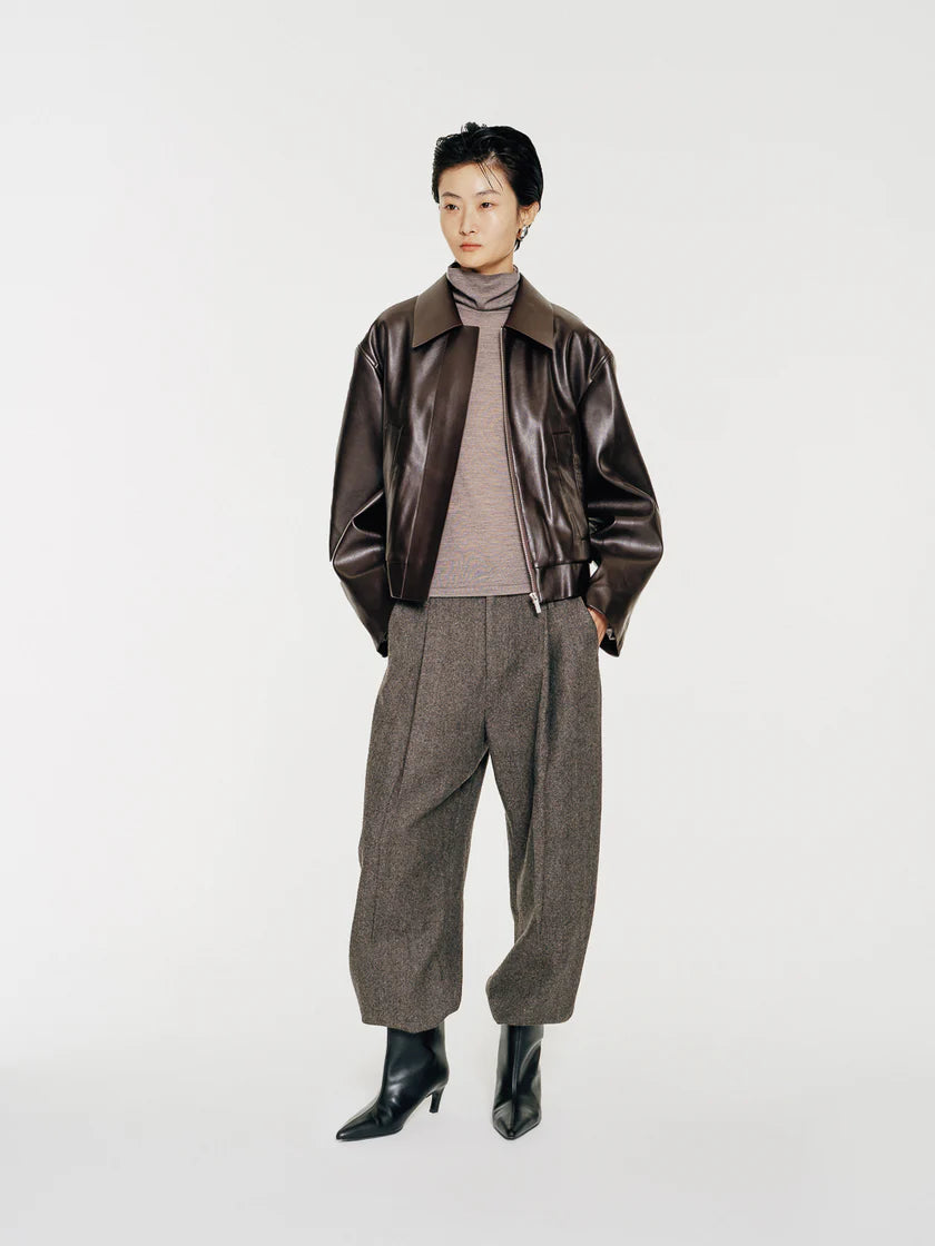 Mute by JL / Apparel / Outerwear / Cooper Vegan Leather Cropped Jacket