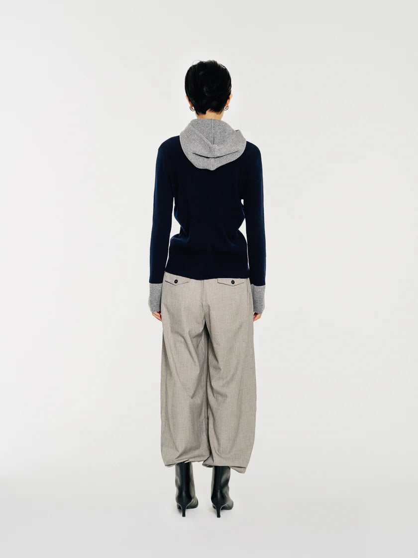 Mute by JL / Apparel / Sweater / Linden Two Tone Wool Hooded Sweater