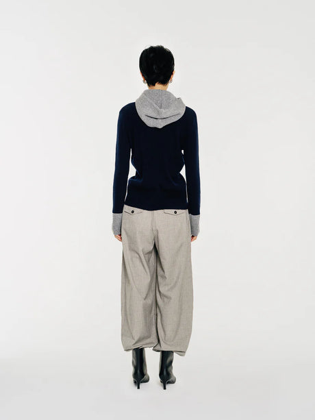 Mute by JL / Apparel / Sweater / Linden Two Tone Wool Hooded Sweater