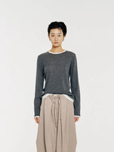 Mute by JL / Apparel / Sweater / Sora Two Tone Wool Blend Knit