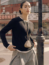 Mute by JL / Apparel / Sweater / Sora Two Tone Wool Blend Knit