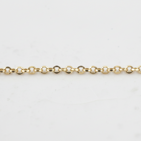 Diamond Cut Rolo Chain Link for Permanent Bracelets. Faceted to catch the light