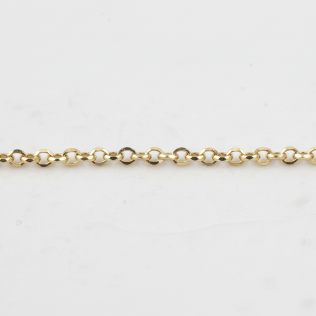 Diamond Cut Rolo Chain Link for Permanent Bracelets. Faceted to catch the light