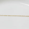 Permanent Jewelry Yellow Gold Figaro Classic Elongated and Round Chain Link Bracelet. Get Linked at Poet and/the Bench in Mill Valley. 