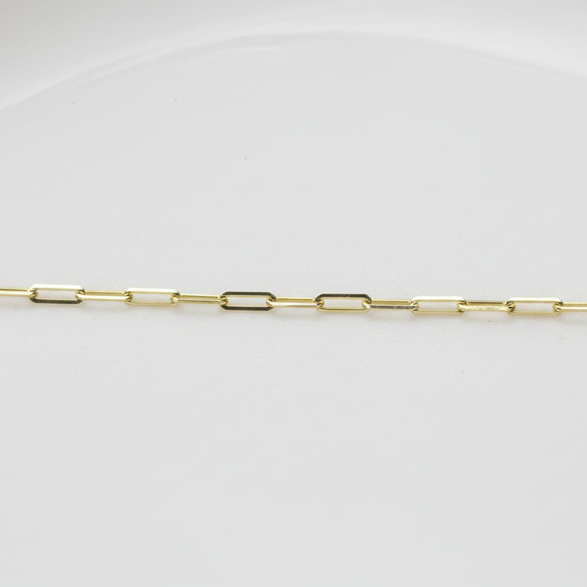Permanent Jewelry | Poet and the Bench | Tiny Paperclip Chain Bracelet