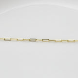 Paperclip link chain for permanent bracelet