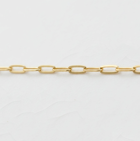 Gold filled paperclip chain permanent jewelry link chain for bracelet and anklet