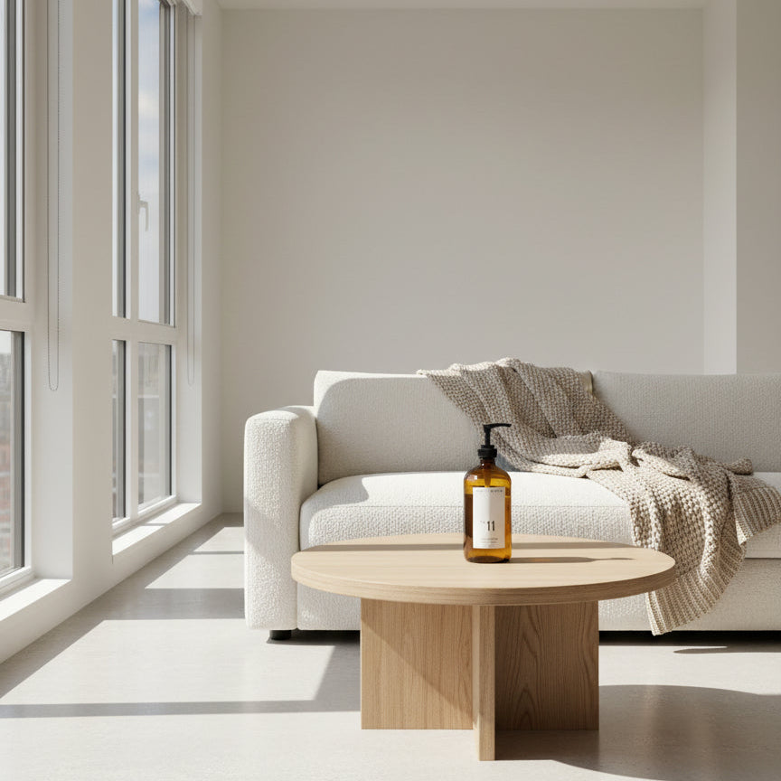 No 11 is an all over Body Lotion that is Plant-based, antioxidant rich, with organic oils that moisturize, while remaining lightweight and fast-absorbing. Use it while relaxing to take you to a hygge (cozy) and sensorial place. 