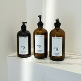 Group photo of Poet and the Bench No 9 Shower Gel, Body Lotion and Hand Soap.