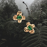 Siri Hansdotter / Earrings / Idun Emerald Studs