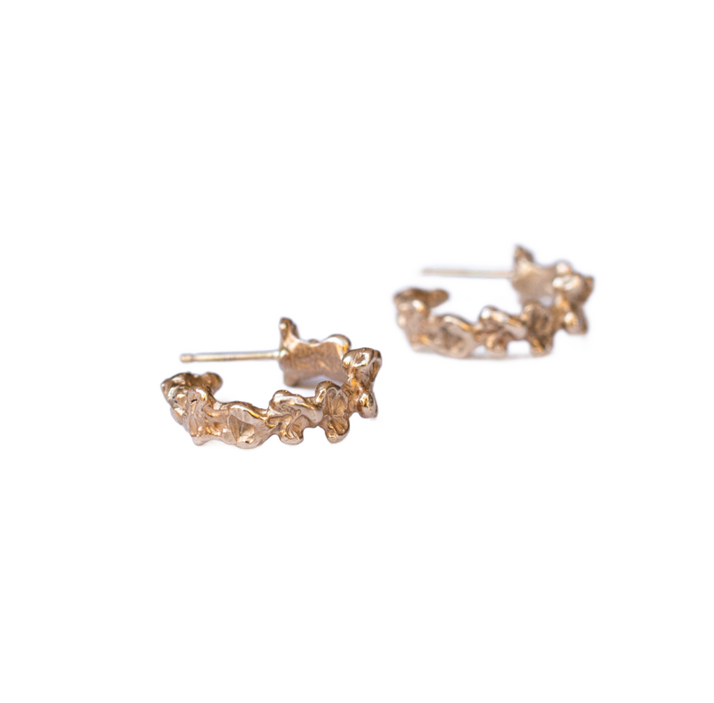 Idun textural floral hoops are more bold than dainty, and definitely ooze femininity.