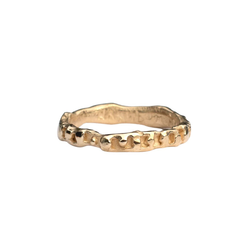 Halle is a textured organic sculptural stacking band by Siri Hansdotter