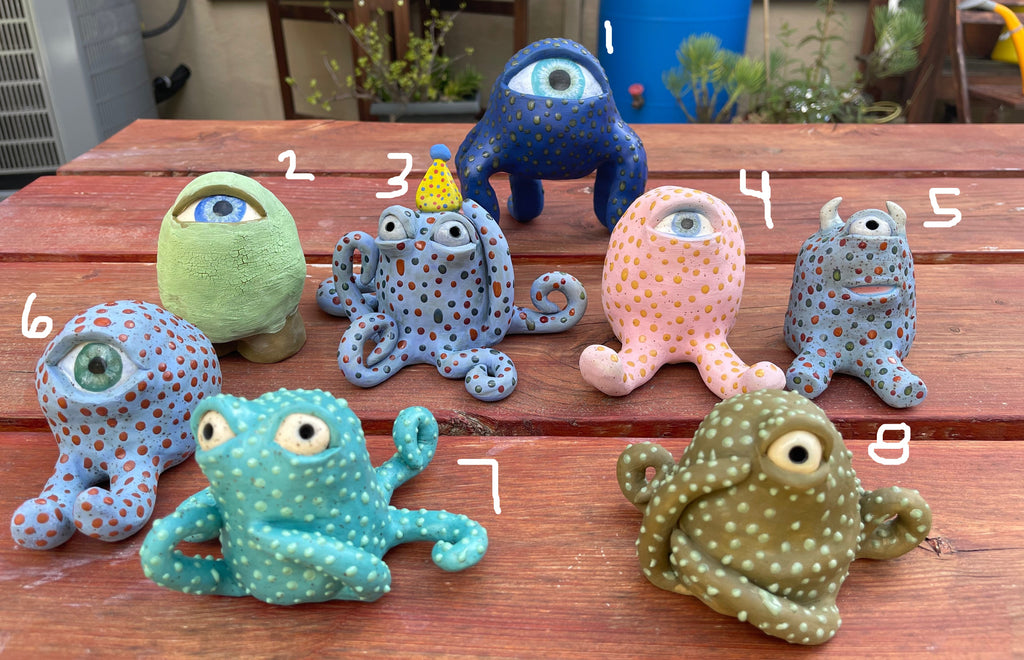 A new matte glaze series, new human monsters and new octopus monsters!