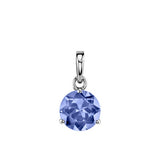 Tanzanite Gem Pendant with 3 Prong Setting on Chain