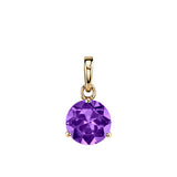 Amethyst Gem Pendant with 3 Prong Setting on Chain