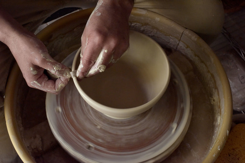 wheel thrown ceramics by bob dinetz and other artists in our collection at poet and the bench. Read about Bob Dinetz and other artists in our Conversations with an Artist series