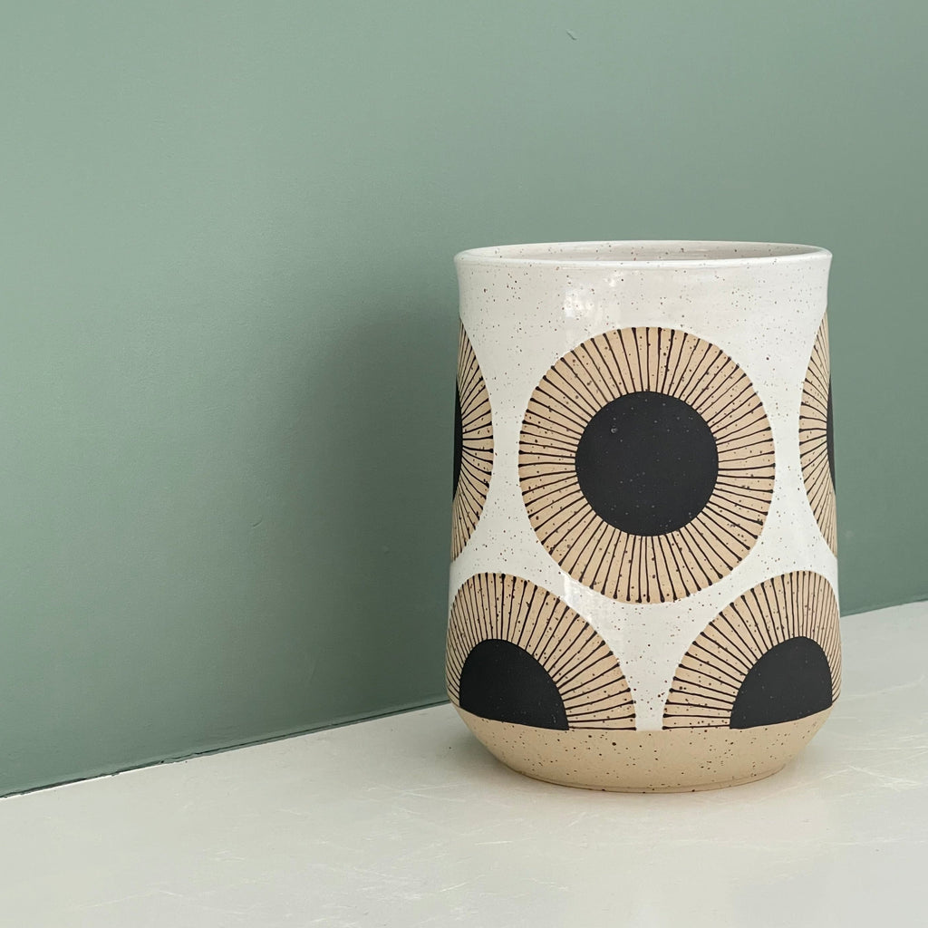 Julems Ceramics Black Sun Vase