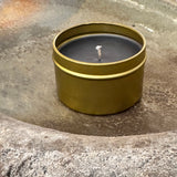 Dreammaker travel size is a 4oz black soy wax candle with warm, seductive notes of Geranium, Ginger, Clove, Rose, Vanilla and Black Pepper.  So you can take those moments in between with you as you enjoy the open road, a sea-side vacation or wherever peace-of-mind finds you. 