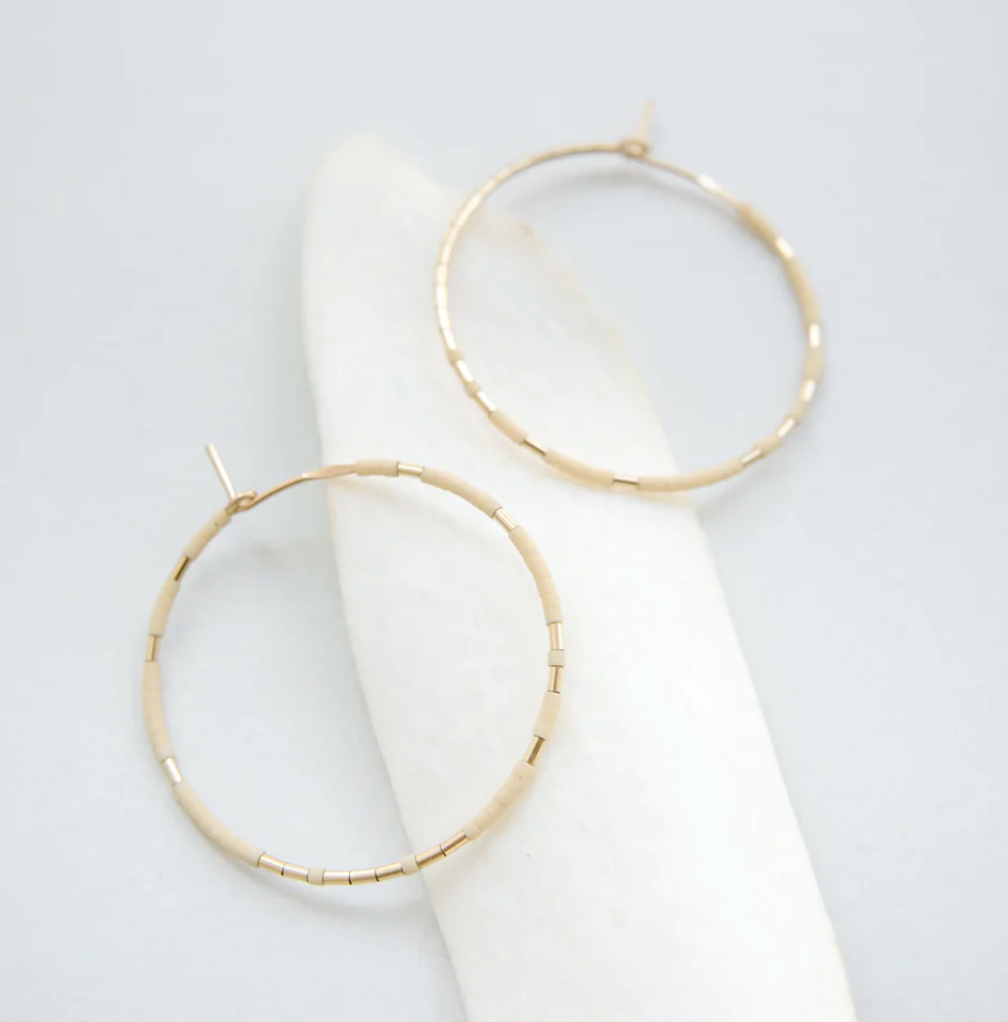 Abacus Row / Earrings / Pan Hoops