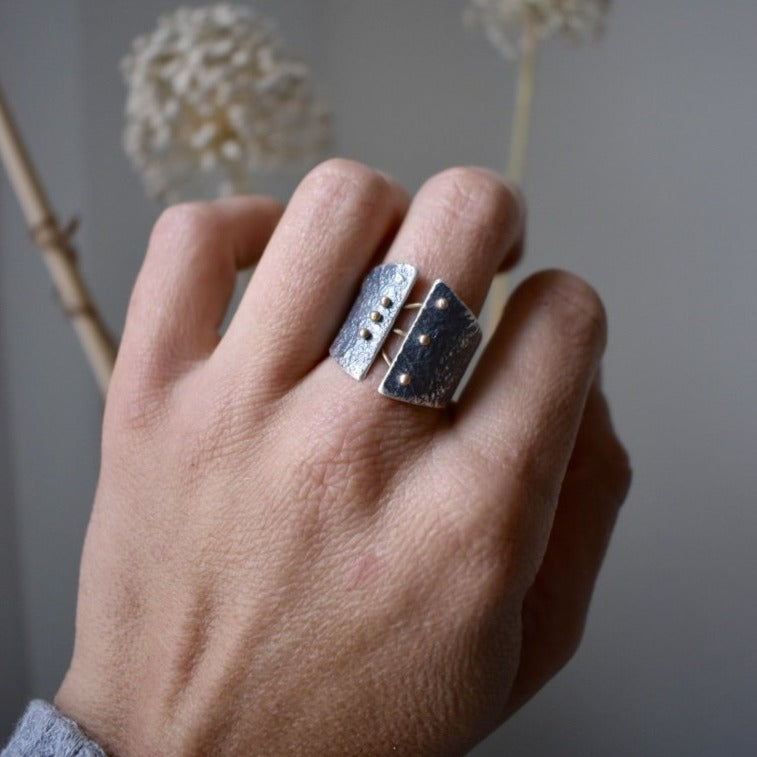 Esther Metals Binding Light Ring is a reminder of the light that keeps us together when we are torn apart.
