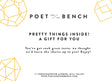 Poet and the Bench digital card. You've got great taste, we're leaving the choice up to you.