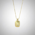 Jeffrey reimagined the classic dog tag into a modern canvas, both refined and a bit edgy. This is a classic version in 14 gold with a single diamond.