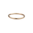 Jeffrey Levin's 14K rose gold super skinny rings pair well with engagement rings and wedding bands. 