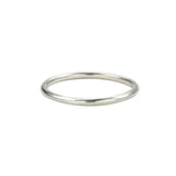 Jeffrey Levin's sterling silver super skinny rings pair well with engagement rings and wedding bands. 