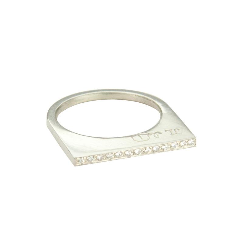 Jeffrey Levin / Ring / Super Flat Skinny Stacking with Gems