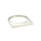 Jeffrey Levin / Ring / Super Flat Skinny Stacking with Gems
