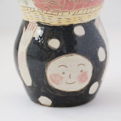 Kikuko Kohno / Ceramics / Vase / Tiered Flower Vase Turtle