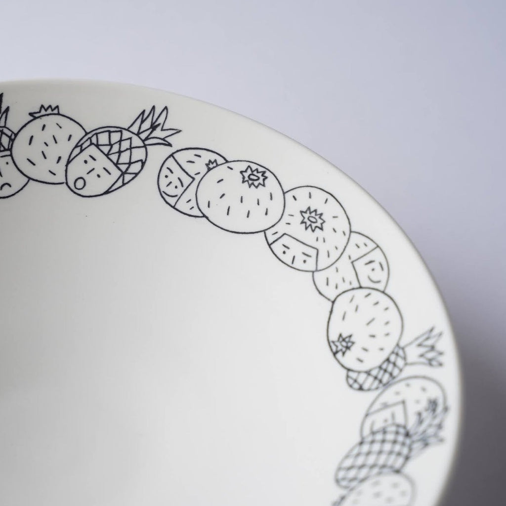 Kikuko Kohno Fruit Baskets Illustrated Porcelain serving bowl
