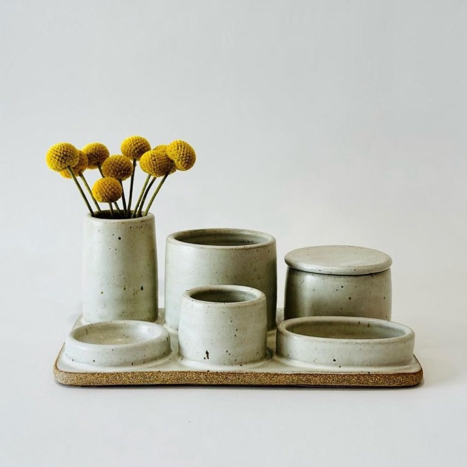 Stoneware Tray | Glossy White | 8x4