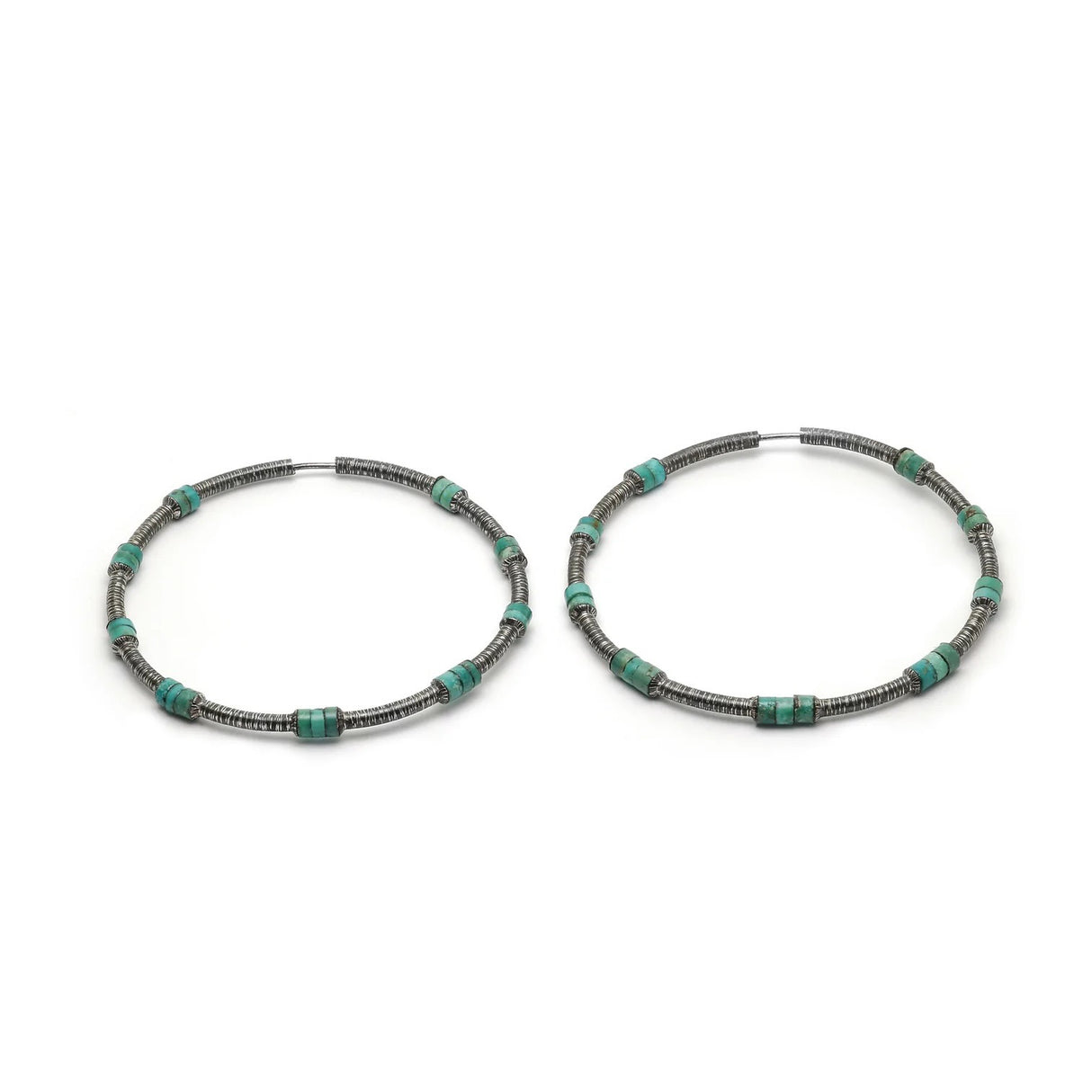 Mariella Pilato_Galactic Hoop Earrings_Turqoise