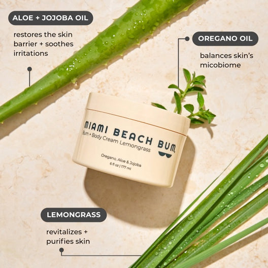 Miami Beach Bum / Skincare / Bum + Body Cream / Lemongrass
