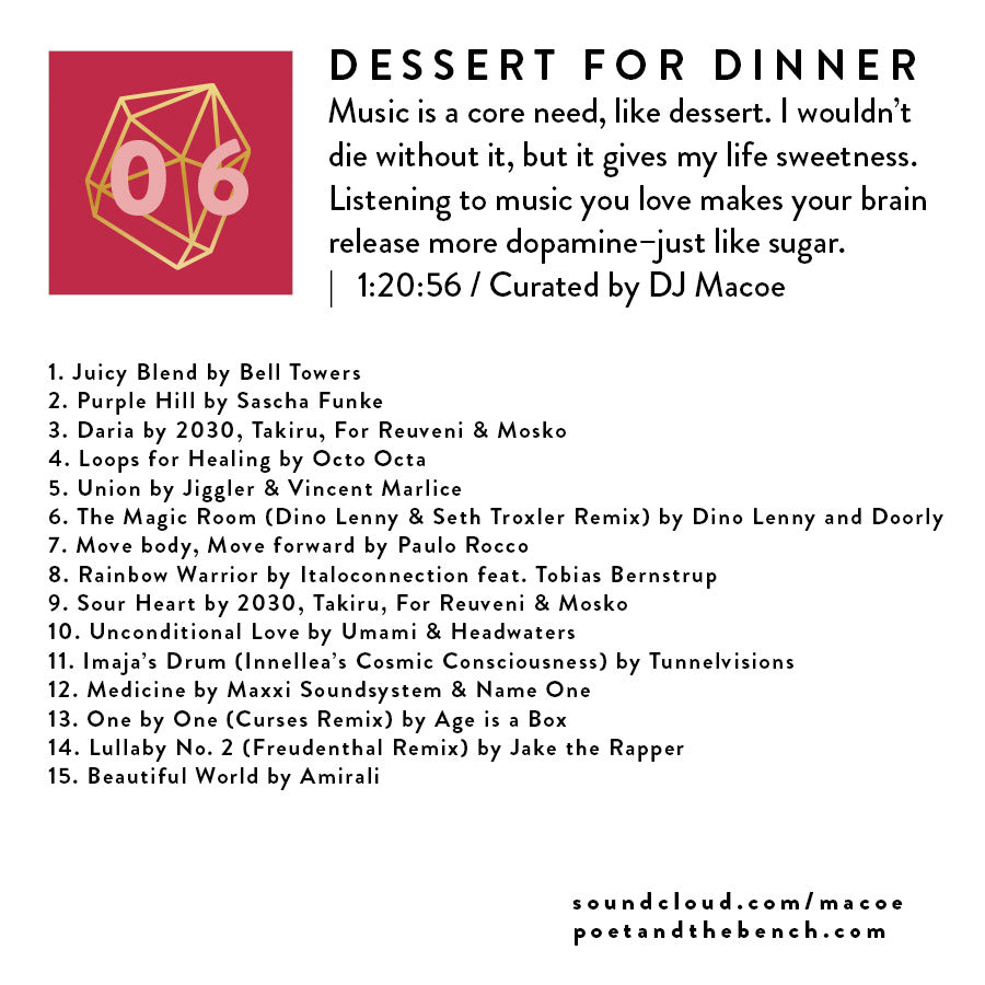 DJ Macoe Swett Music Mixtape Dessert for Dinner playlist