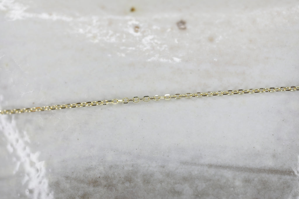 Permanent Jewelry Diamond Cut Cable Chain Link Bracelet. Get Linked at Poet and/the Bench in Mill Valley. 