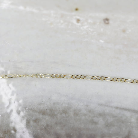 Permanent Jewelry Figaro Classic Elongated and Round Chain Link Bracelet. Get Linked at Poet and/the Bench in Mill Valley. 