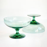 Russel Wright Champagne Coupes 1951 Teal Jewel Tone