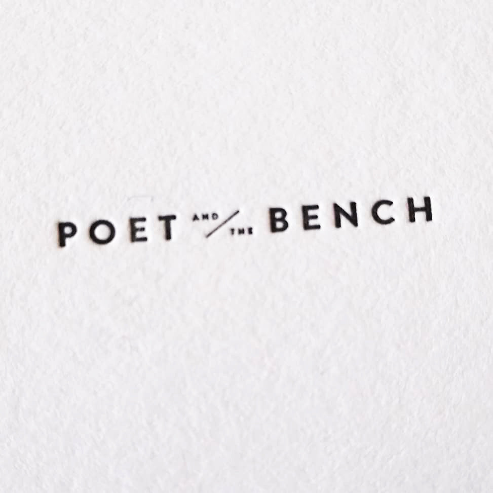 A letterpress detail of the Poet and the Bench logo from our Day Tripping map. 