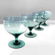 These Russel Wright teal wine glasses add fresh color to your bar and table.