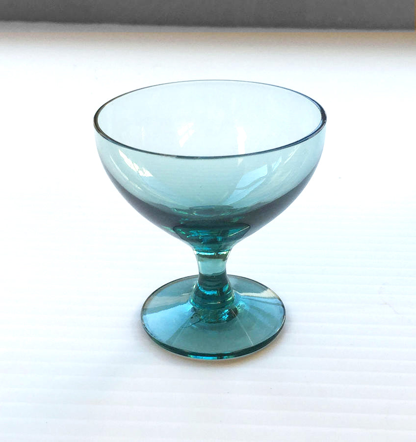 Sip some spirits in these Russel Wright teal cordial glasses and add fresh color to your bar and table.