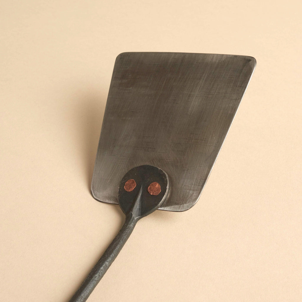 Terasu Spatula. It's both artful and functional. A Terasu collaboration between Oakland and Sausalito based metalsmiths, it is hand forged and with riveted construction. 