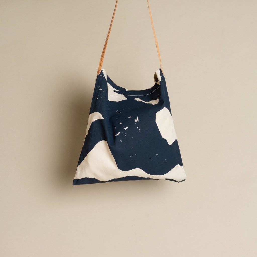Carry the color of the seas and sun with you and save the planet... tote bags instead of plastic bags! Designed by Japanese fine artist and textile designer UG. Yamayama Night