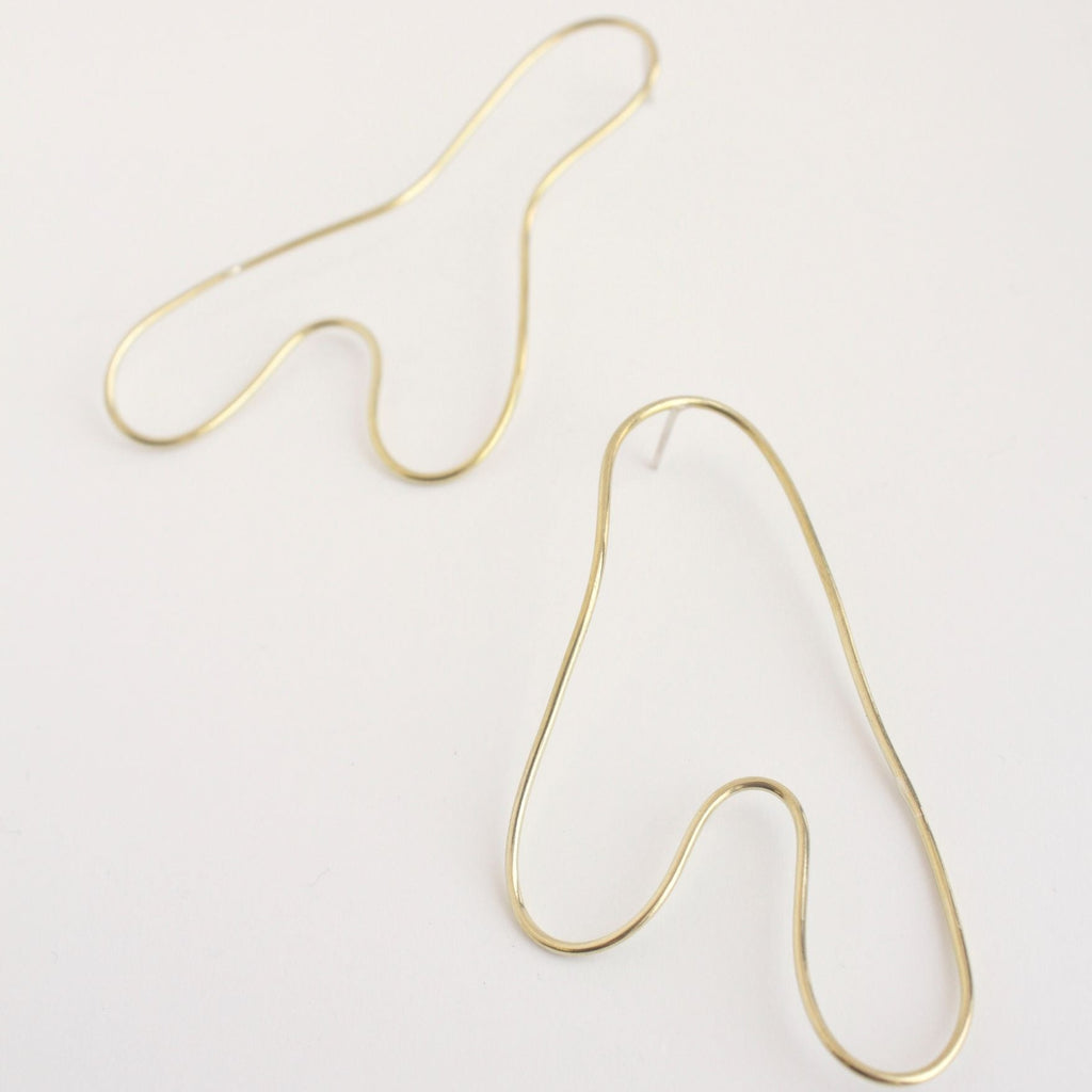 Anaid sculptural earrings. No two are alike!