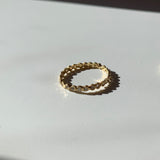 Danielle Welmond / Rings / Yellow Gold Diamond Eternity Etched Band