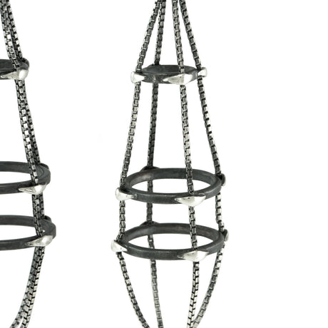 Detail of Spider Tears earrings by Mariella Pilato